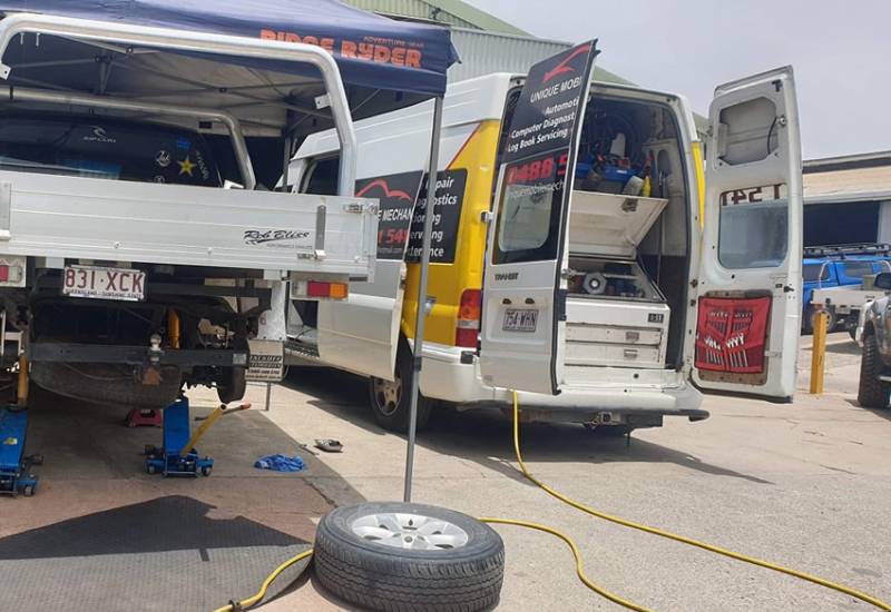 Unique Mobile Mechanic Van at Repair Location